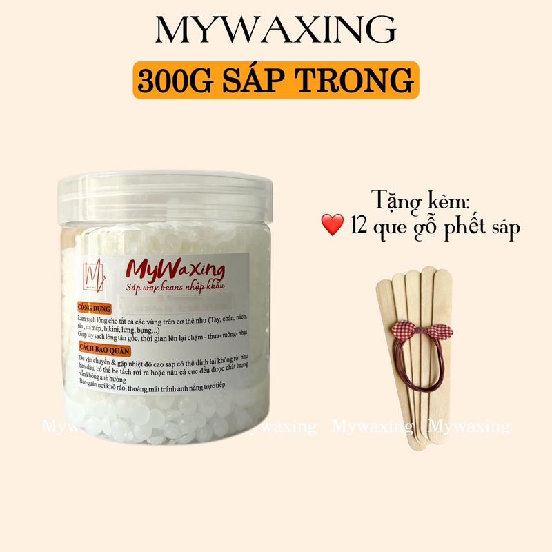 Hộp 300g Sáp Trong, Sáp Cao Cấp Wax Lông Nách, Tay Chân, Toàn Thân