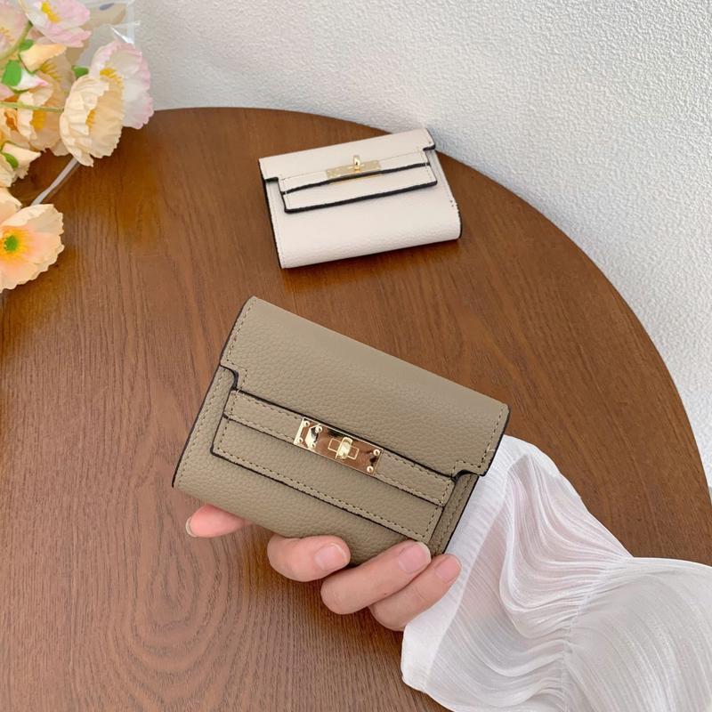Ví Nữ, Cỡ Nhỏ, Cao Cấp, Gấp Gọn, Ví Cầm Tay Ngắn, Phong Cách Xuyên Biên Giới, Dành Cho Nữ Wallet Hình Chữ Nhật 1