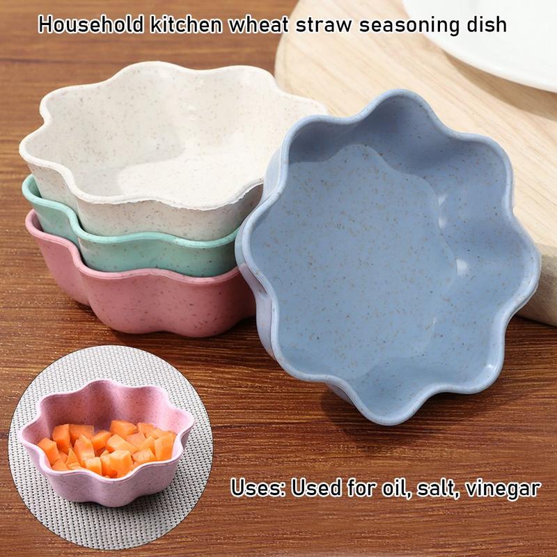 Kitchen Sauce Oil Salt Plum Bossom Shaped Dish Seasoning Bowl Small Plates 1