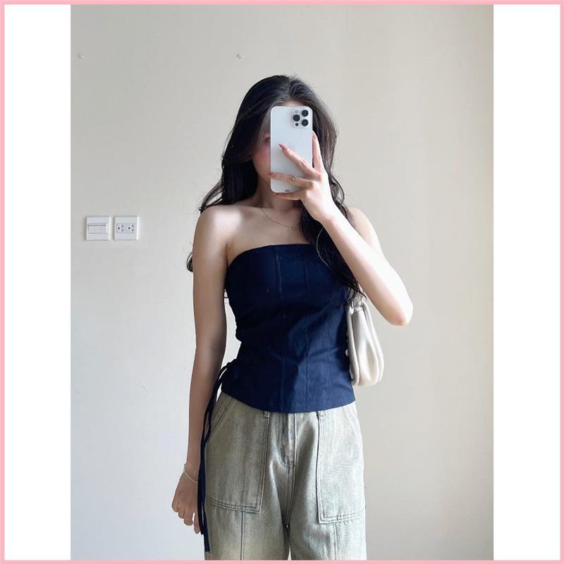 Product Introduction of JODEHSHOP ( Kèm Mút) Áo quây có đệm ngực dây buộc dáng body Hót 2024 11