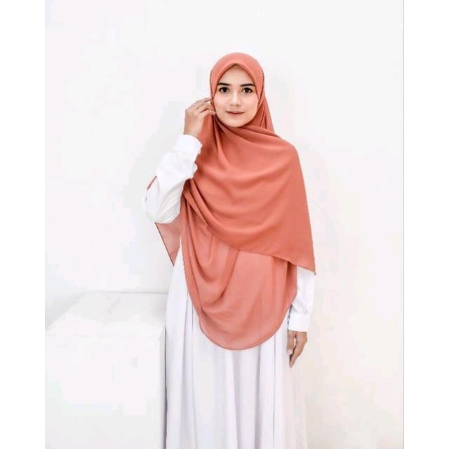 Kerudung Segi empat oval Syari 140x140 ceruty babydoll premium Jilbab Muslim Nyaman 5