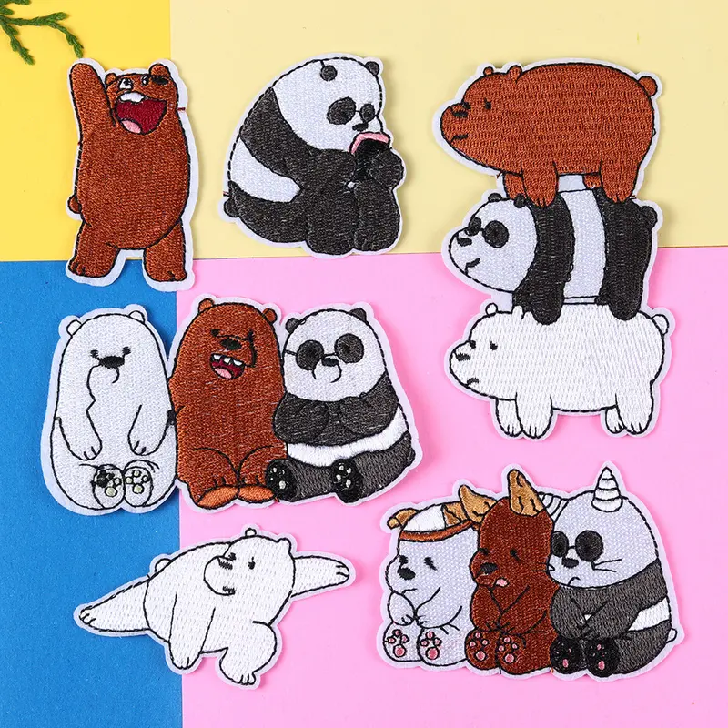 Sticker patch vải ủi thêu hình anh em nhà gấu Chúng tôi đơn giản là gấu 3