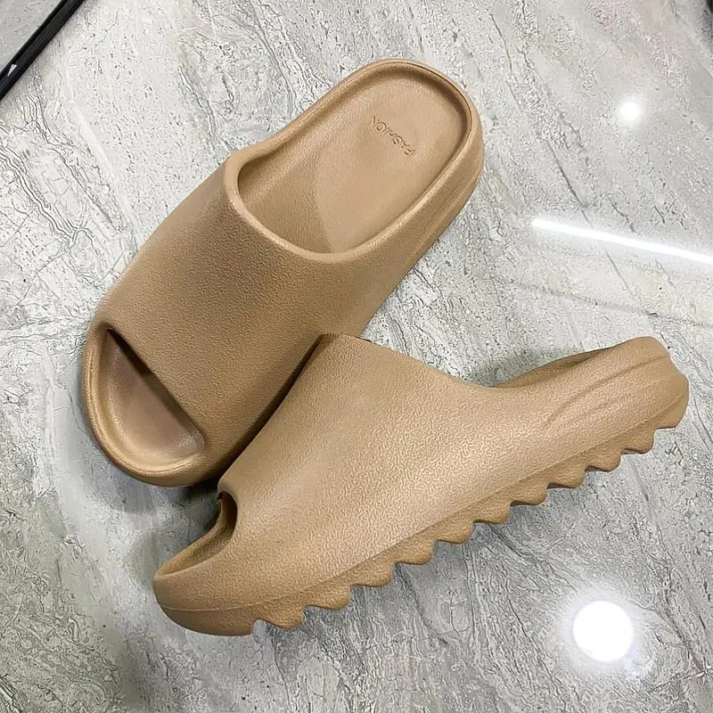 Dép nam nữ quai ngang đế cao 5cm Slide nhám phom chuẩn - dép bánh mì đế cao bản cao cấp Slipper DéP Đế Bằng Cao Su Jean Hoa 7
