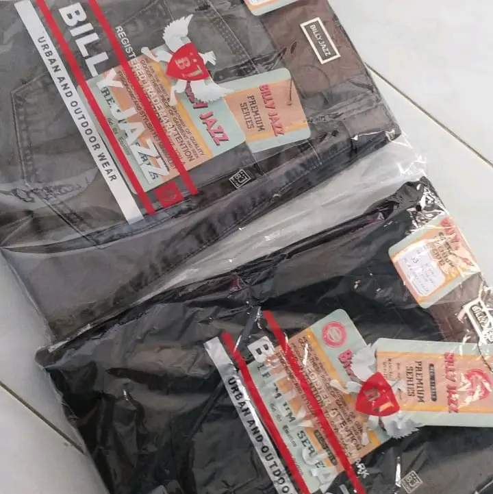 BJ CELANA PANJANG KANVAS  PRIA KREN CELANA PRIA KANVAS Kain Kantong Lembut Tebal Distro Katun Hitam 2