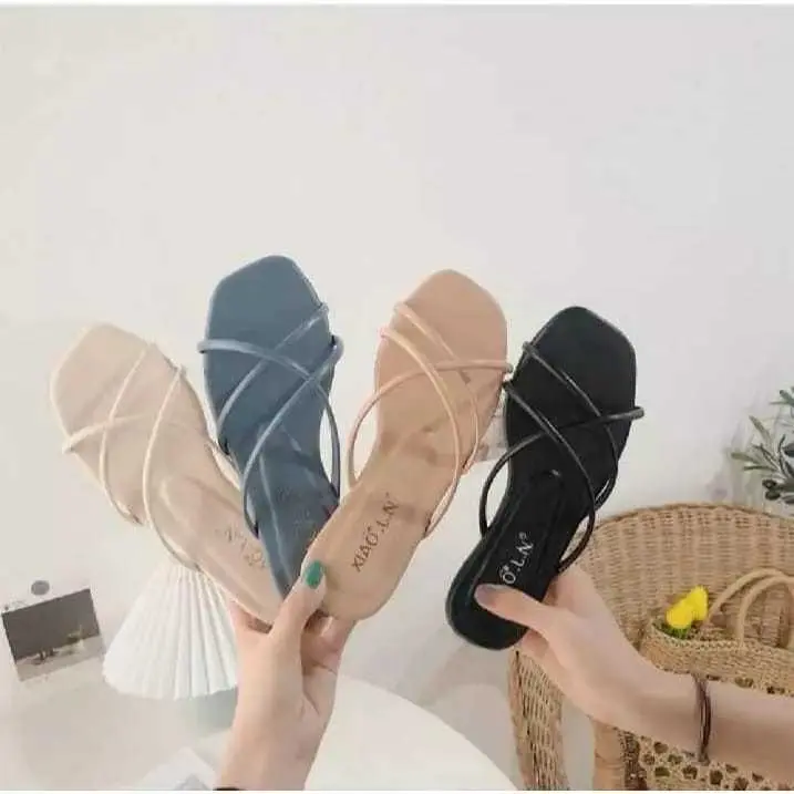 Sandal Teplek Wanita Flat Tali Silang Terbaru RF027