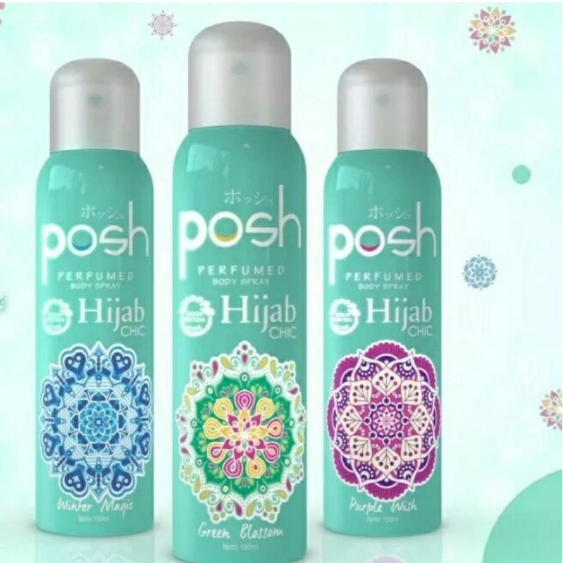 Posh Hijab body spray Parfum Posh Girl Woman Green Blossom Purple Wish Perempuan
