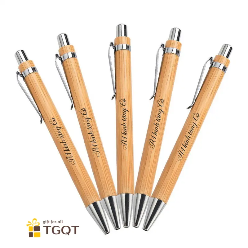 Bút gỗ tre miễn phí khắc chữ theo yêu cầu- Viết gỗ khắc tên - Quà tặng thầy cô, quà tốt nghiệp ý nghĩa - thay ngòi dễ dàng 4