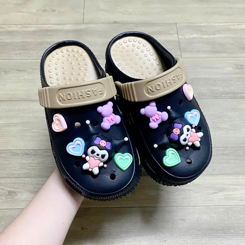 (PHOM NHỎ ĐẶT TĂNG 1 SIZE) Sục cross kuromi mẫu mới phối trái tim cute - TT609 4