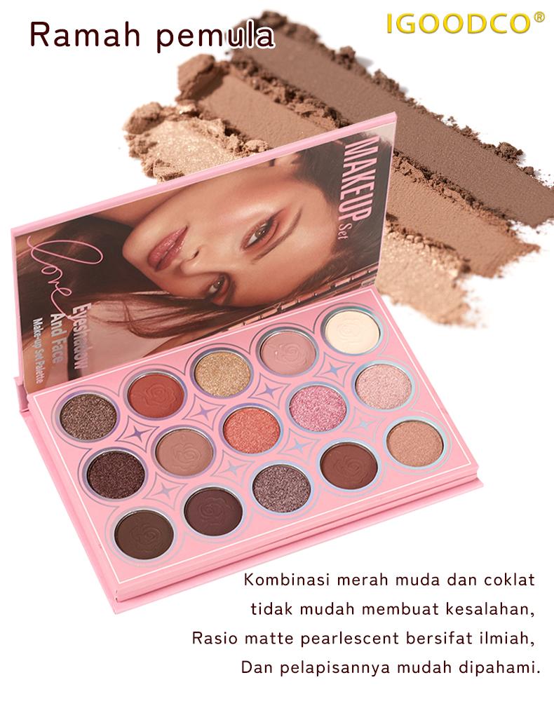 IGOODCO (Model:IG3226) new makeup pearl matte powder blusher face makeup sequin color stage eyeshadow book