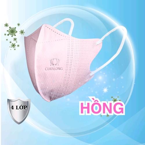 500Cái (tặng 20 cái) 4 LỚP Kháng Khuẩn Cửu Long Vie Mask Túi Zip 20cái/túi Khẩu Trang 5D   khautrang daydep 4