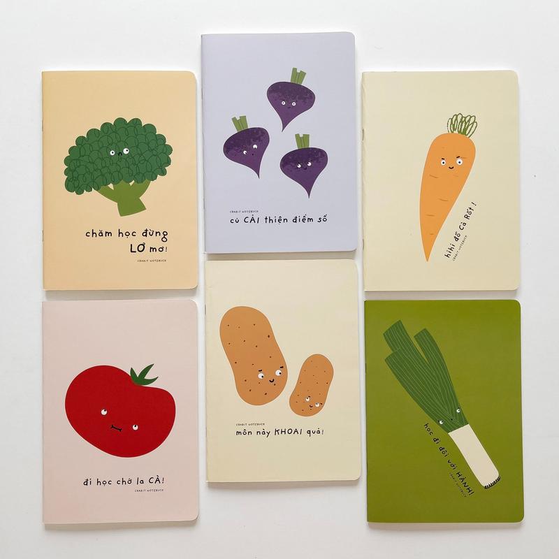 Vở kẻ ngang 80 120 trang Crabit vở học sinh ghi chép Vitamin