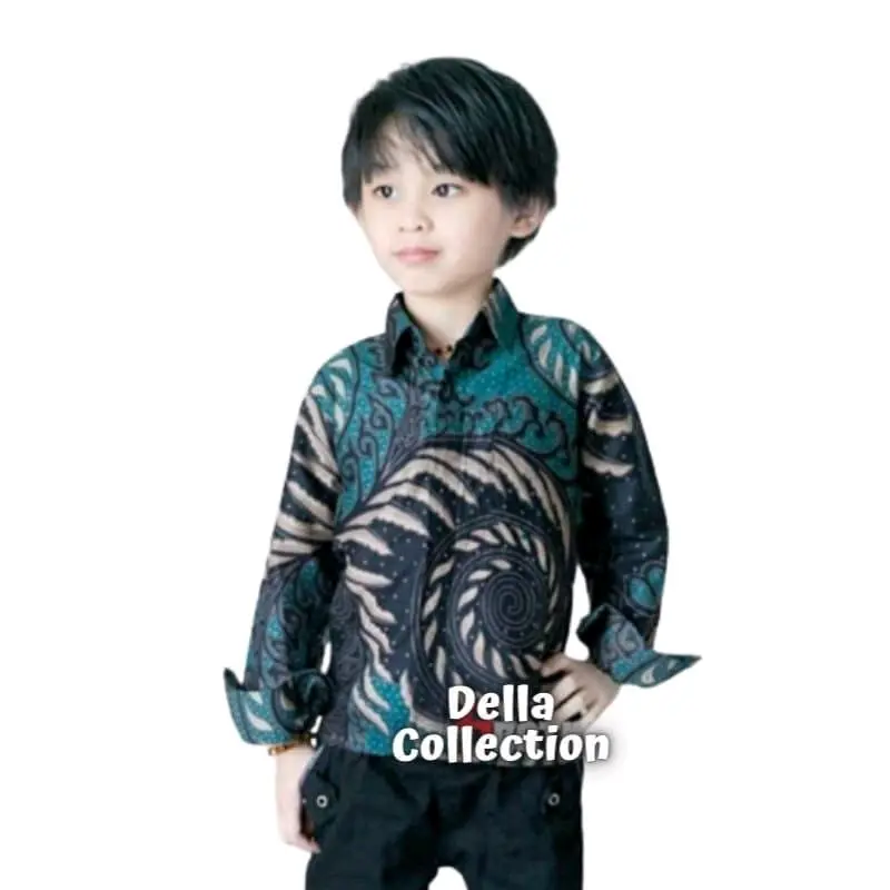 Kemeja batik Anak Puser series bahan Katun Lengan pendek Lengan panjang 1