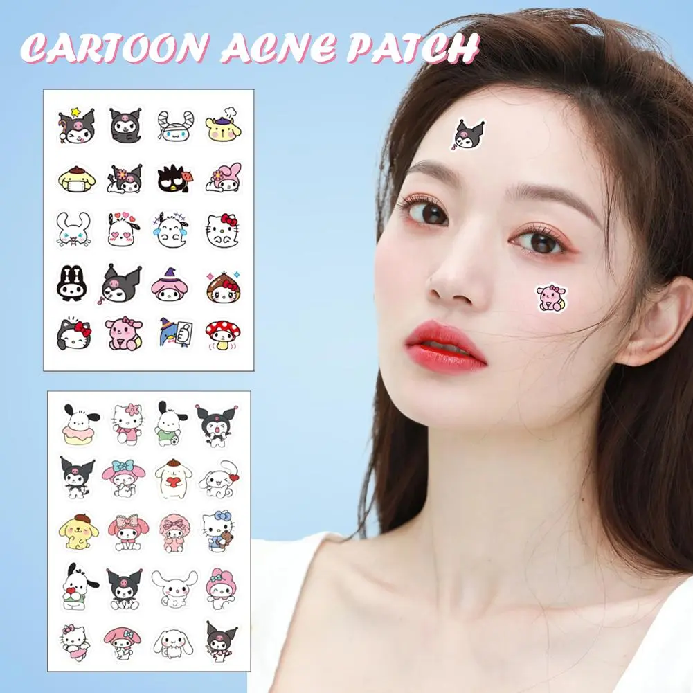 20pcs /100pcs Cartoon Cute Sanrio Series Acne Patch Waterproof Stickers Pimples Acne Care Skin Sticker