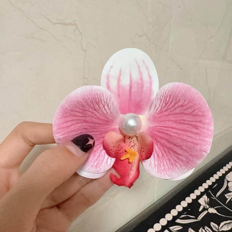 Kẹp tóc hoa, kẹp tóc hoa lan bướm, kẹp tóc mái lệch, mũ đội đầu đi biển đi biển, thích hợp cho bé gái hoa  cài Women Tulip kẹp  hoa 4