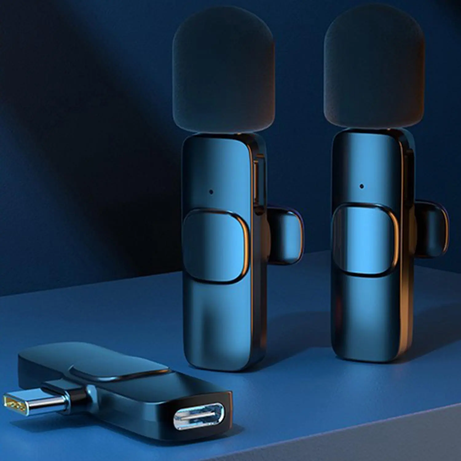 Professional Wireless Lavalier Microphone, Low Latency, AI Noise Reduction, Plug and Play, Suitable for Interview, Live Streaming