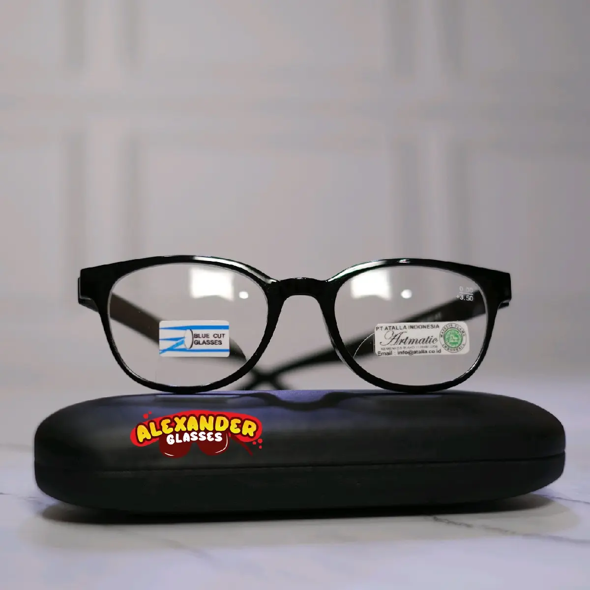 Kacamata Baca Plus Double Fokus Jauh Dekat Anti Radiasi Blueray Cahaya Biru Frame Oval Terbaru