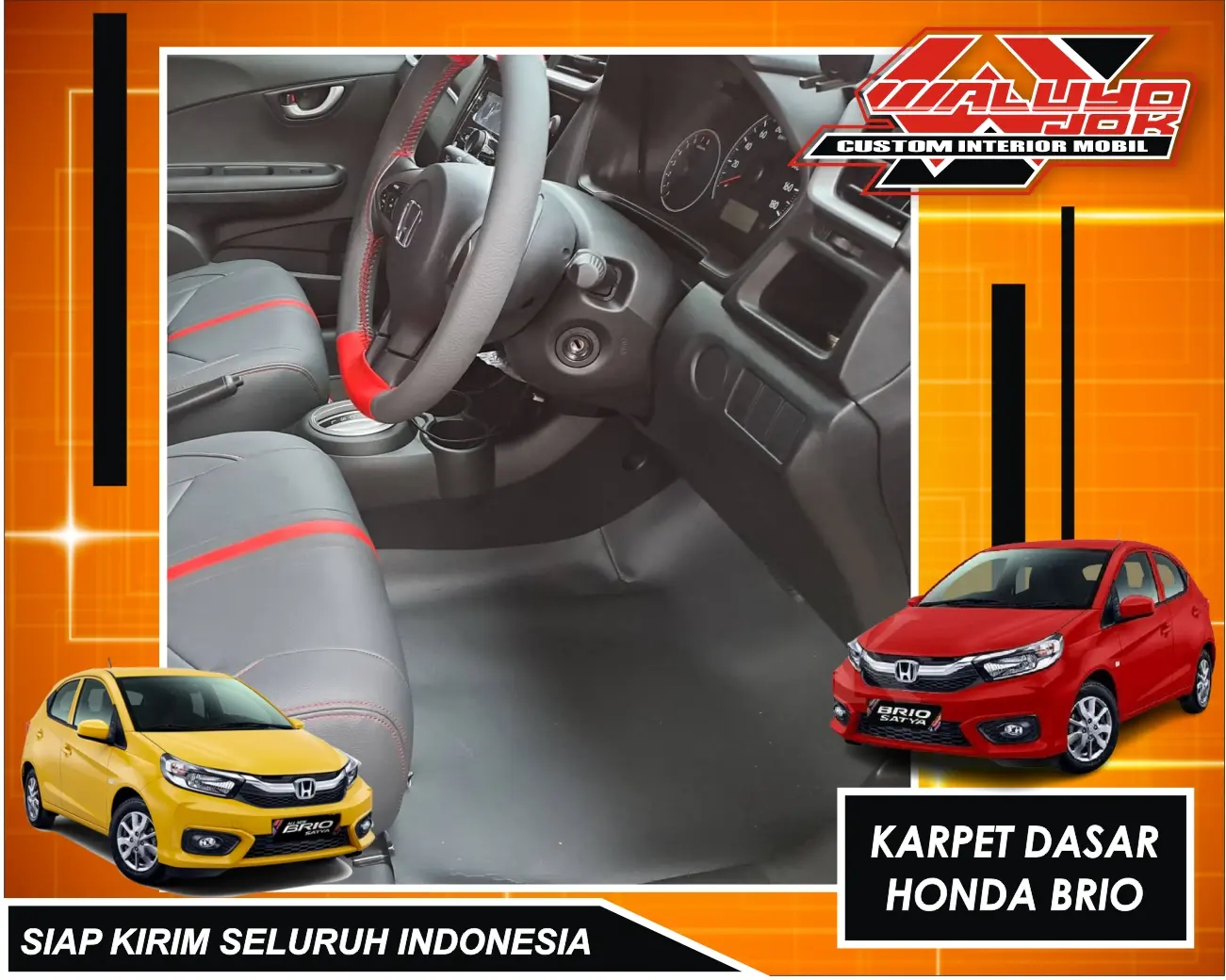 KARPET DASAR HONDA BRIO TEBAL DAN PRESISI