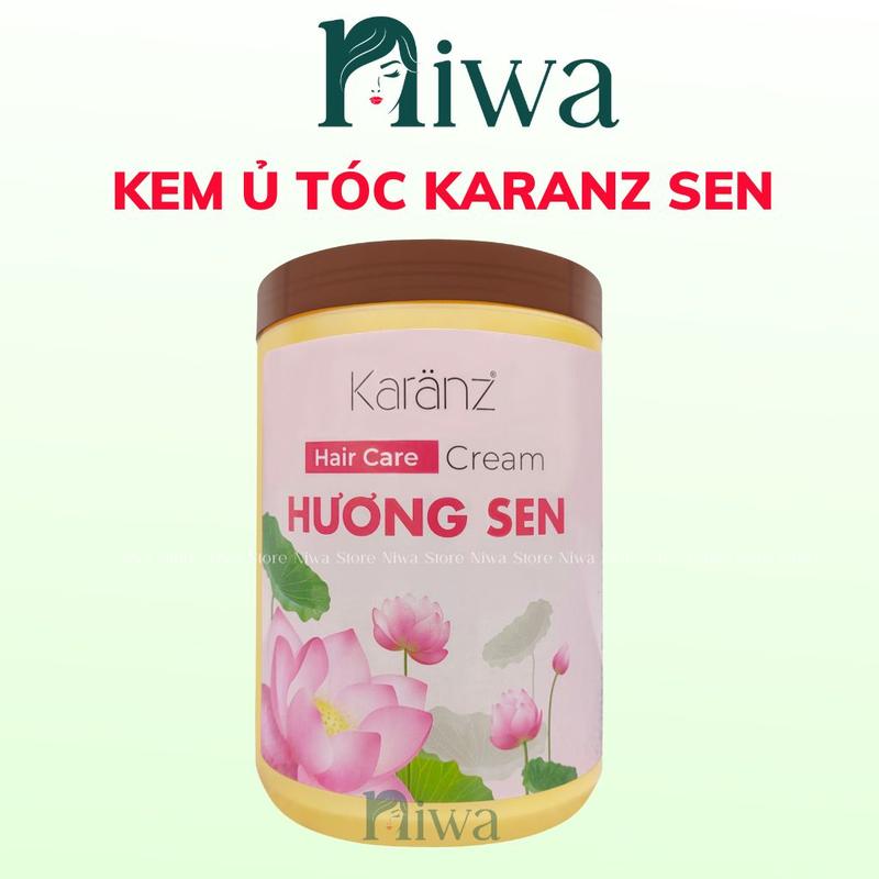 Kem ủ tóc Karanz Hương Sen 1000ML hấp dầu, dầu xả tóc