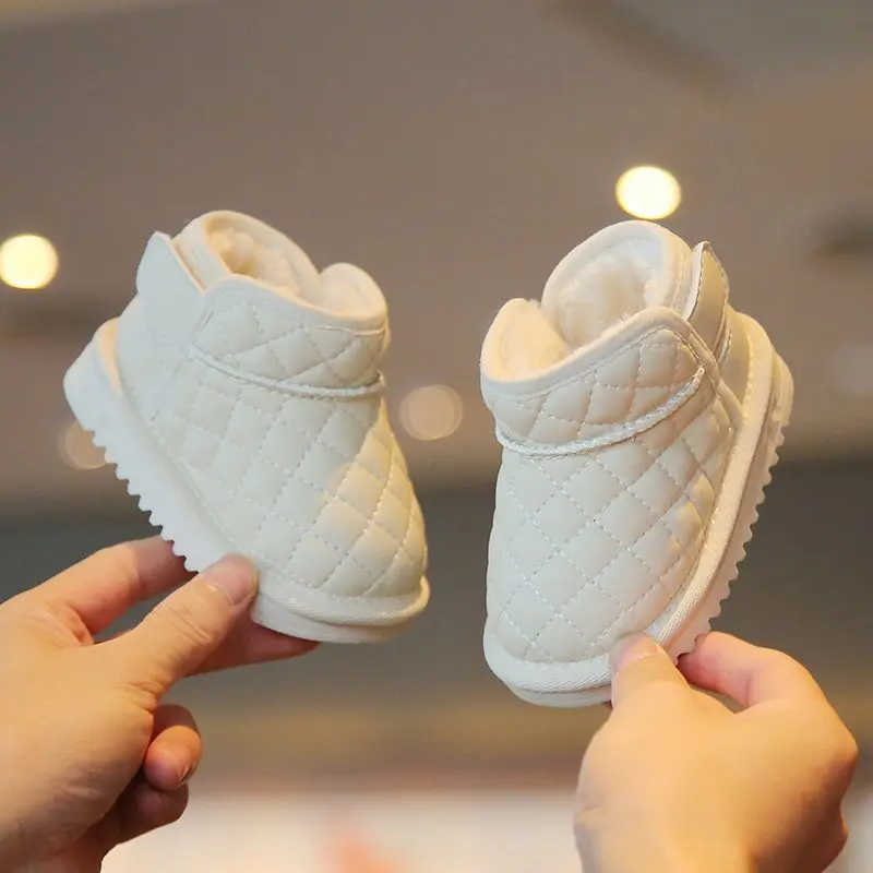 Baby Snow Boots Baby Velvet Short Boots Boys and Girls Winter Soft Bottom Toddler Cotton Shoes