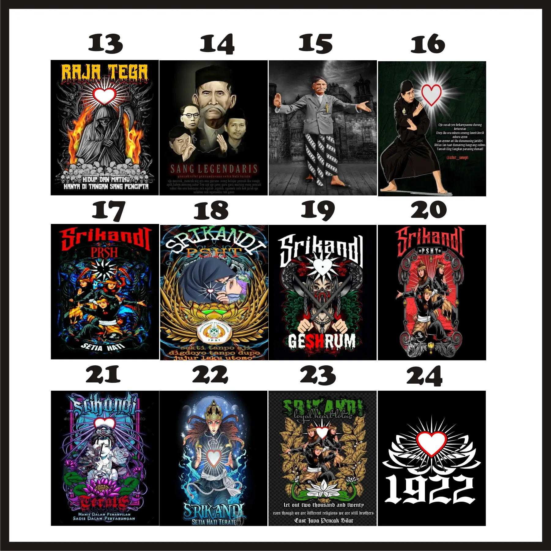 STIKER PSHT (PART 2) 6 X 7,5 CM | SILAT | PERGURUAN SILAT | VINIL | TAHAN AIR DAN MINYAK