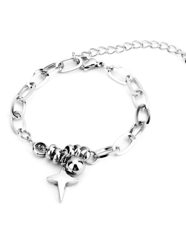 Star & Ball Design Bracelet, Fashion Jewelry for Party, Daily Clothing Decor, Trendy All-match & Exquisite Jewelry for Birthday Gift 0