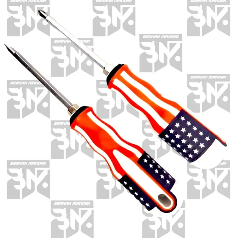 Obeng Bolak Balik Amerika Magnet Panjang 4"/10cm  Plus Minus 2 Way Screwdriver 1