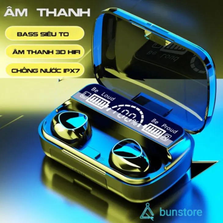 💋Extra discount of 38%💋Tai nghe bluetooth M10 Pin Trâu 2500maH âm thanh trung thực, Tai nghe nhét tai đèn Led đẹp mắt, hộp sạc có màn hình LED