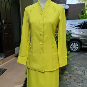 Stelan Blazer Warna Lemon Baju Seragam Guru IGRA S-5L Setelan Kantor