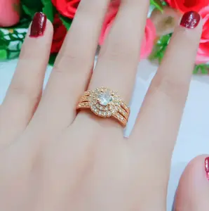 cincin wanita permata mata satu full mutiara produk asli titanium impor