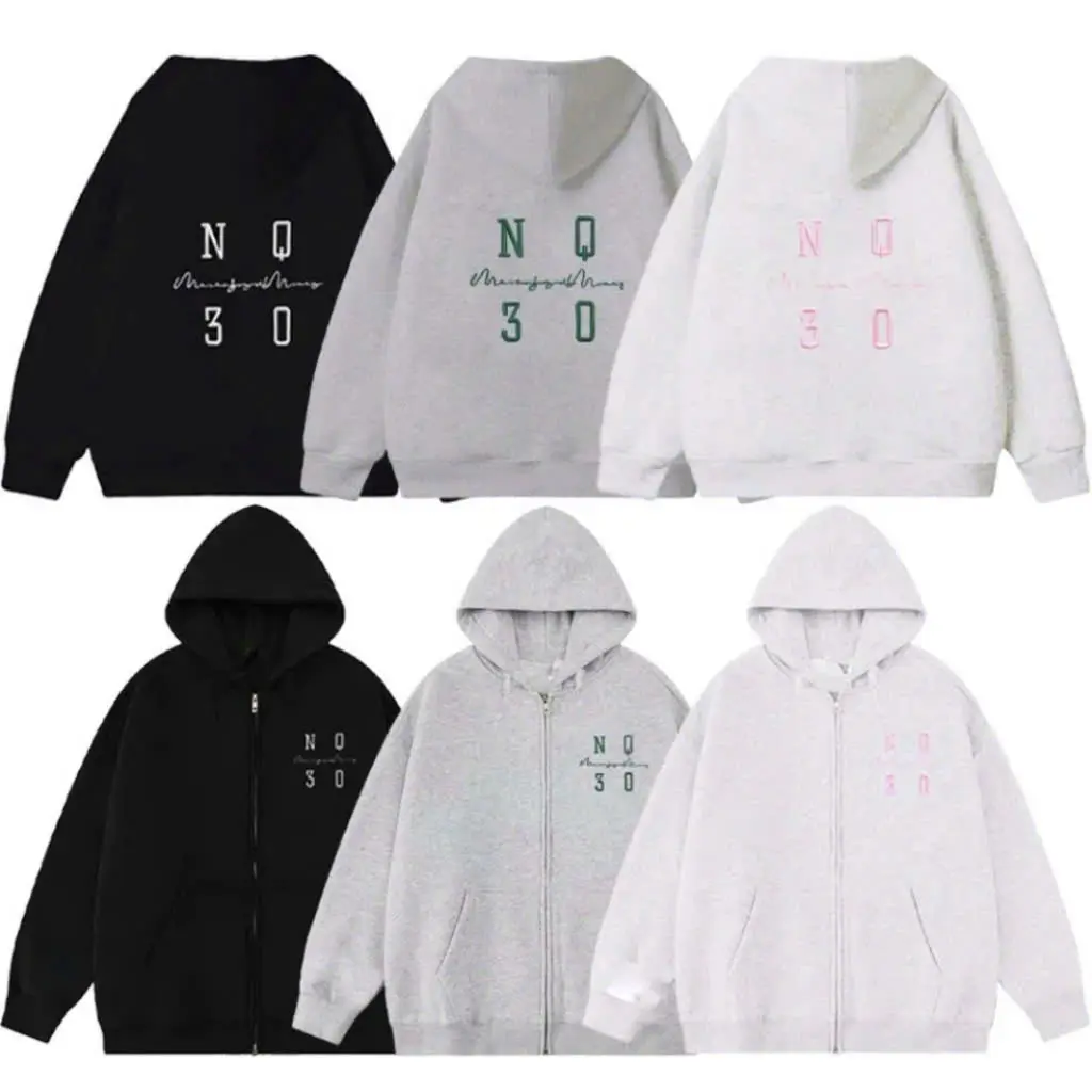 ÁO KHOÁC HOODIE NAM NỮ  ÁO NỈ KHÓA KÉO , HỌA TIẾT CHỮ IN FROM RỘNG