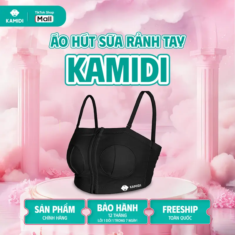 [QUÀ TẶNG] Áo Hút Sữa Rảnh Tay Kamidi Có Dây, Vải Cotton Mềm Mại Co Dãn 4 Chiều Thấm Hút Mồ Hôi 1