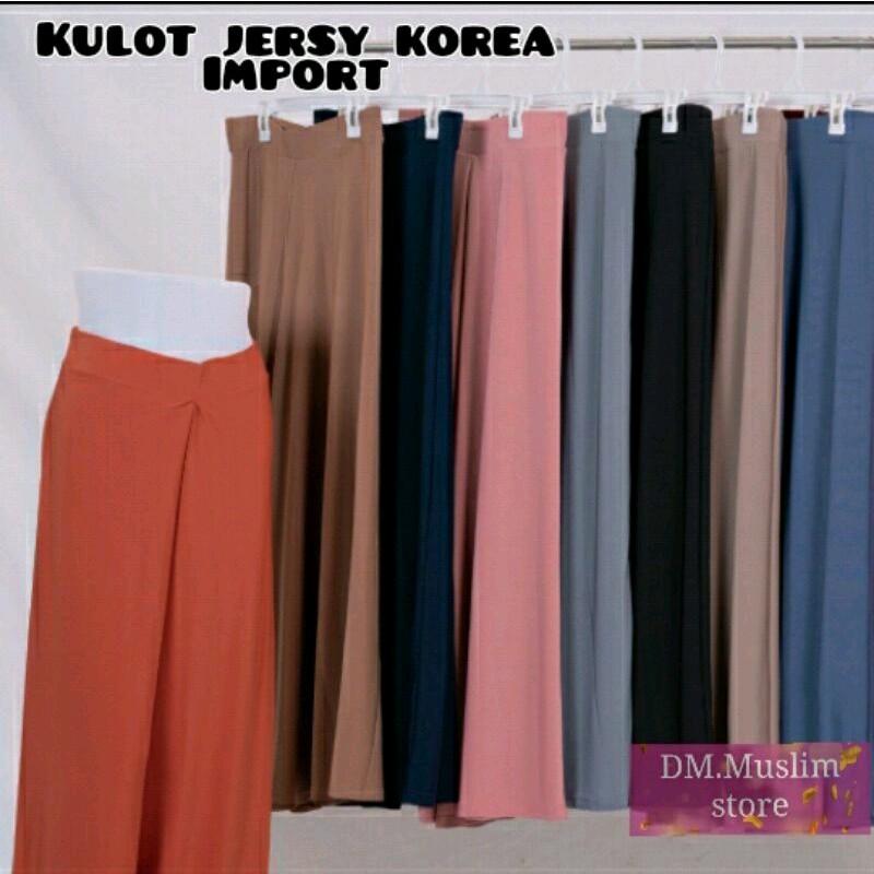 Kulot dan Rok jersey Korea Import Size Jumbo Panjang Wanita 0