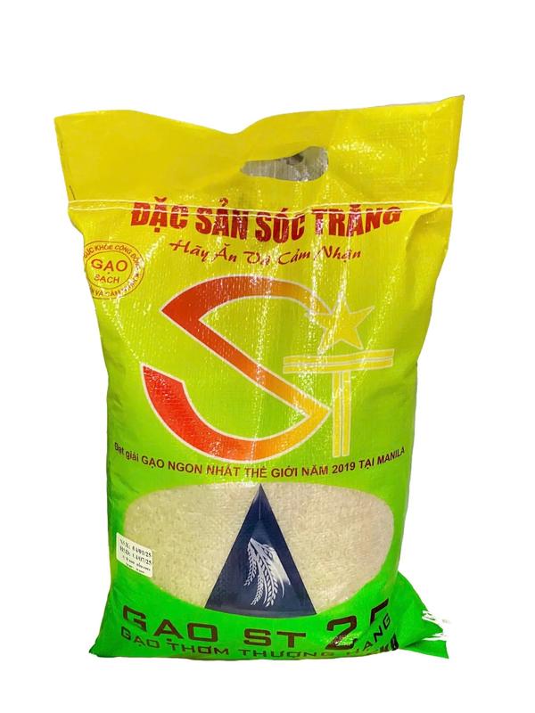 Gạo ST25 LOẠI 2 Dẻo Nhẹ 5kg Đặc Sản Sóc Trăng - Dẻo Mềm Nở nhẹ Ngon Cơm - Food gao trắng