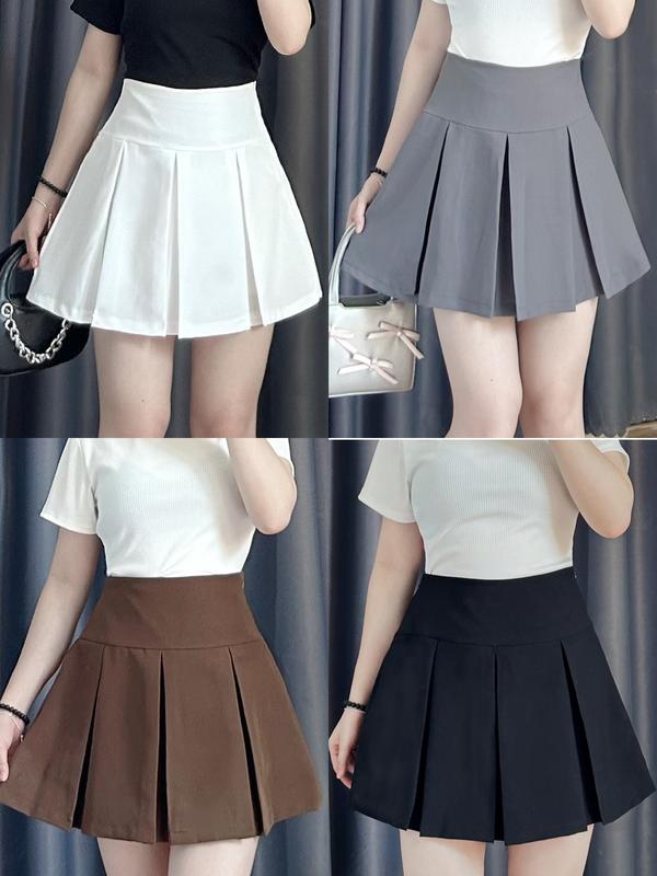 Chân váy xòe tennis nữ Bigsize xếp ly co giãn vải tây mềm có quần bảo hộ sang chảnh khóa kéo CV405 Women chân váy