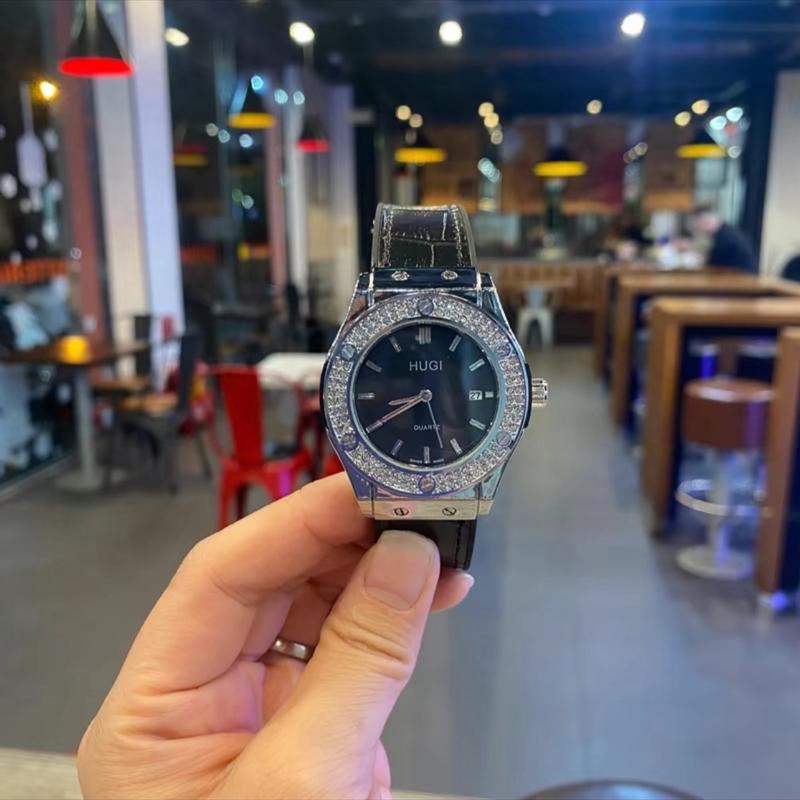 Đồng Hồ HuGi 603 Dây Da Classic Fusion, Khoá Thông Minh Dấu Dây Đeo Tay Watch 2
