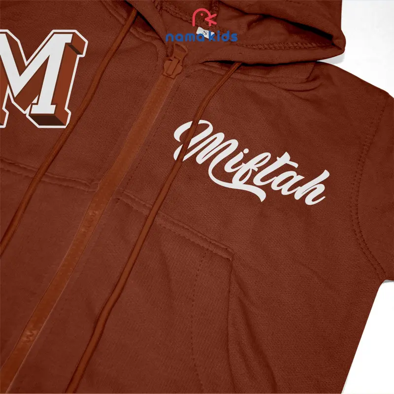 Sweater Hoodie Zipper Anak SABLON INISIAL + NAMA Lucu Hoodie Anak Resleting Sablon Nama Anak jaket anak Cowo Cewe Murah Fashion Switer 3