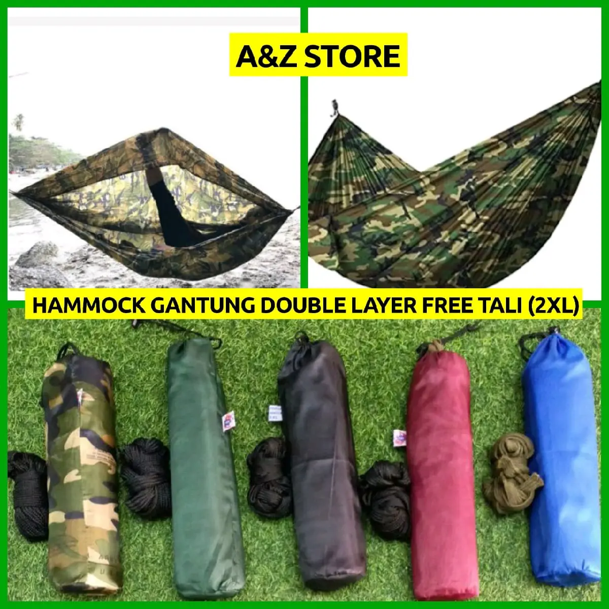 HAMMOCK/BUAI GANTUNG SAIZ BESAR 2XL FREE TALI 4METER