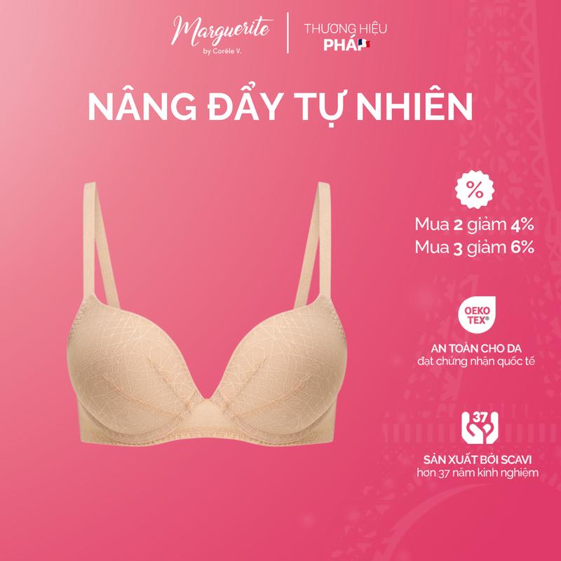 Áo ngực nữ Corèle 31166-1 nâng vừa có gọng, bản lưng chữ U - chuẩn an toàn quốc tế OEKO-TEX