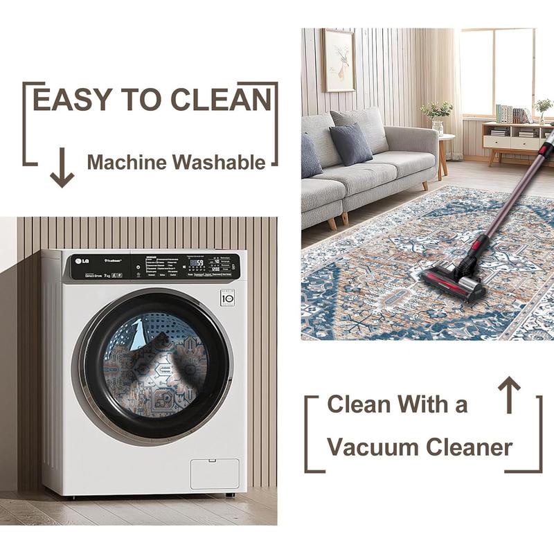 Modern Abstract Geometry Hallway Runner Rug, Non-slip Soft Washable Bed Carpet, Long Rug for Entryway Bedroom Kitchen Bathroom 7