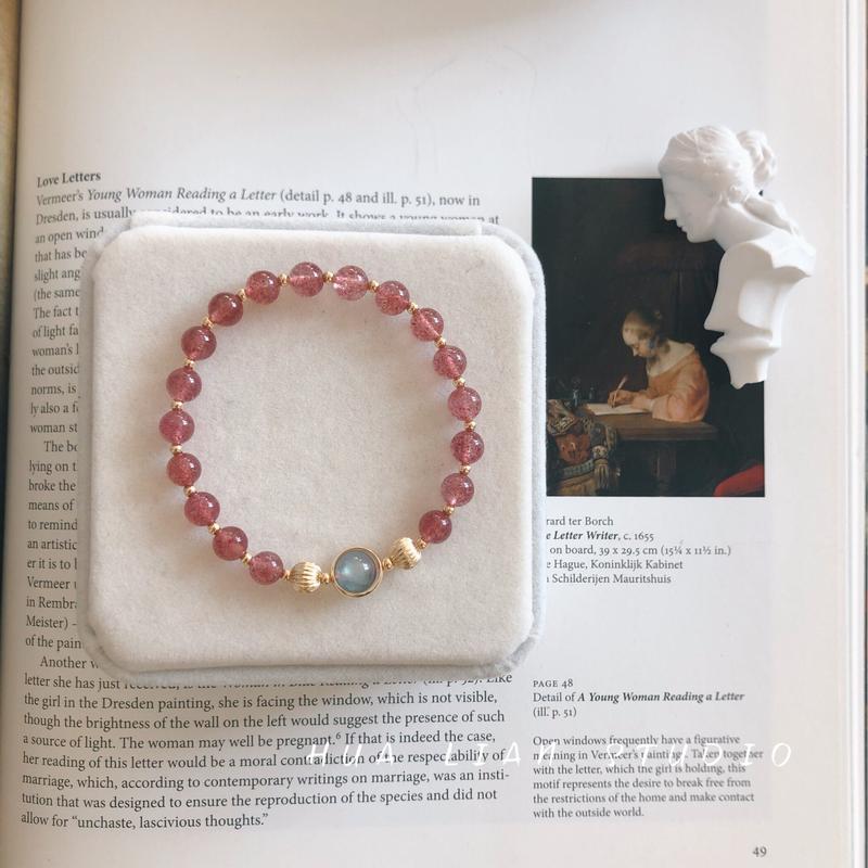 Product Introduction of Natural Crystal Bracelet Women's Design Hetian Jade Girlfriends' Bracelet Elegant Bracelet High-Grade Light Luxury Bracelet Wholesale 22
