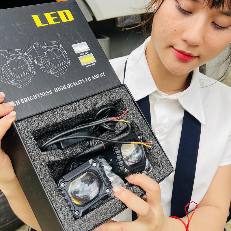  Đèn bi trợ sáng cho ô tô xe máy 1 đôi dùng chung điện 12v và 24v 