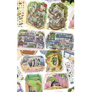 3D Decorative Landscape Sticker Korea Infeel.me 2 Layer Secret Home Fantasy Viral Import Creative Mainan Anak Unik