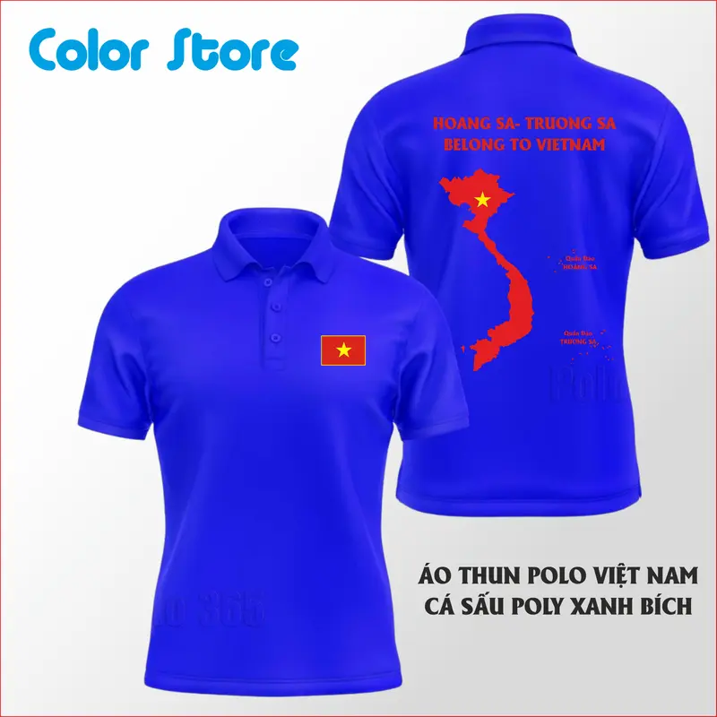 Áo thun Polo VIỆT NAM HOANG SA TRUONG SA BELONG TO VIET NAM  - Áo polo COLOR STORE Có Cổ Ngắn Tay Menswear Nhung Nhung 7