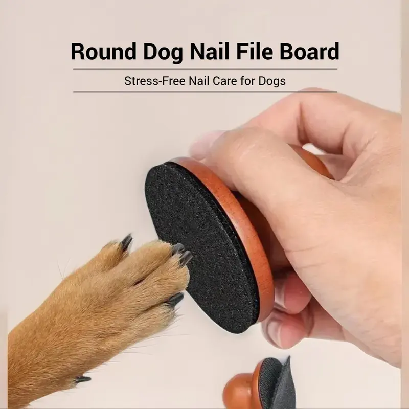 Round Pet Claw Drilling Board, 1 Set Pet Claw Care Tool, Pet Claw Drilling Board, Dogs Nails Grooming Drilling Tool, Nail File for Pets, Household Items Paw Drilling Pad, Christmas Gift 1