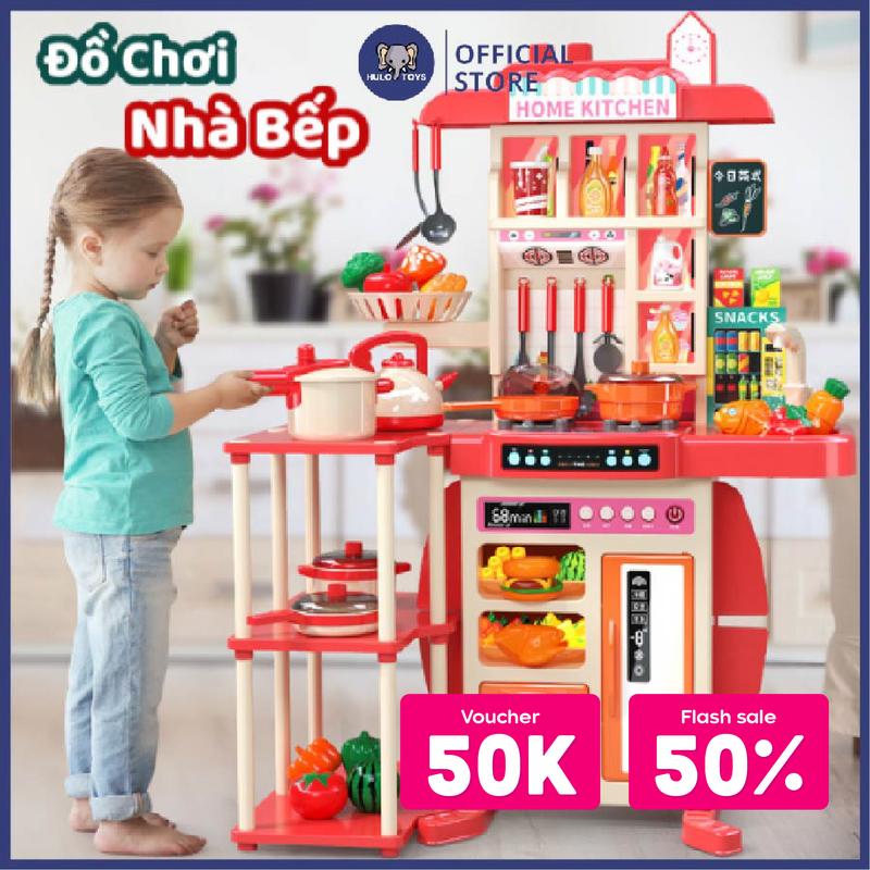 Đồ Chơi Nhà Bếp Hulo Toys Cỡ Lớn 95cm Cho Bé - Mô Phỏng Nấu Ăn Chân Thật, Đồ Chơi Nấu Ăn Cho Bé Hơi Nước Thật