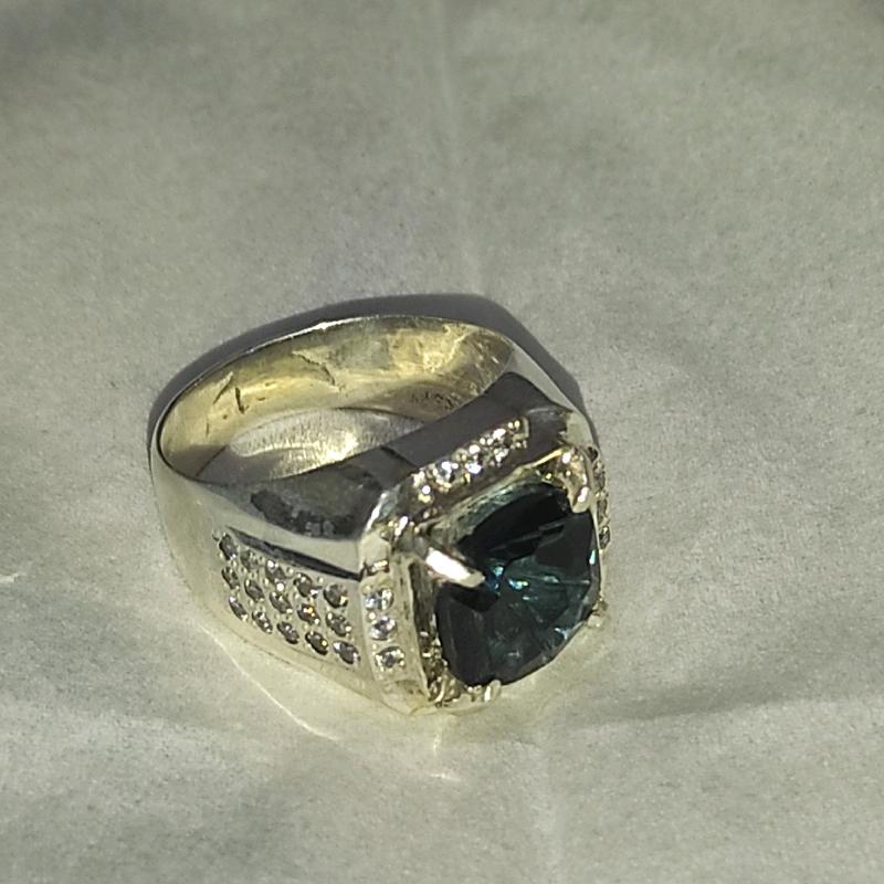 Cincin Natural Blue Topaz  (London Blue) Harian Sukses Ulang tahun Keterlibatan 3