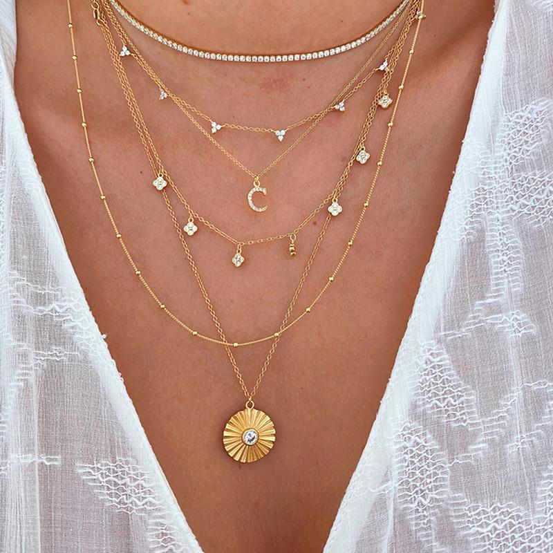 Product Introduction of AIDE 925 Sterling Silver Stacking Choker Chain Women Dainty Flower Zircon Necklace Geometry Korean Clavicle Neck Jewelry Gifts 18