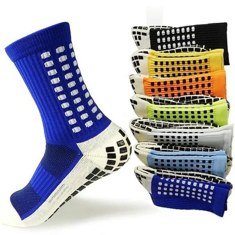 Sport Stokin Anti Slip Socks Medium Size Football Sport Soccer Stocking Basketball Sock Ready Stock Hot Selling