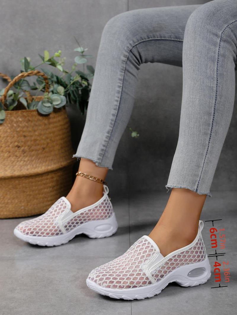 Product Introduction of Women's Fashionable Breathable Mesh Slip on Sandals, Casual Comfortable Sandals for Summer, Lightweight Breathable Shoes for Daily Wear, Girl 2