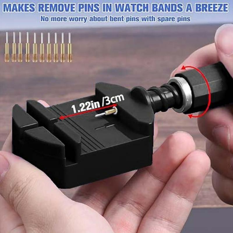 Professional Watch Link Band Sizing Removal Tool Kit for Watch Bracelet Adjustment, Watch Pin Removal Adjustment Tool Kit, Hardware, for Watch Precision Screws, Handle 2